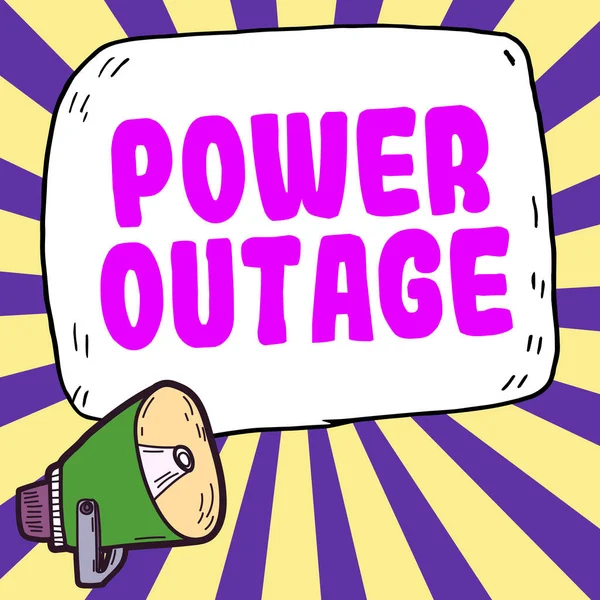 Escrevendo Exibindo Texto Power Outage Vitrine Negócios Capacidade Influenciar Pares — Fotografia de Stock
