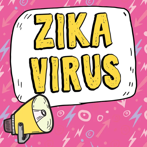 Psaní Textu Zika Virus Business Overview Způsobený Virem Přenášeným Primárně — Stock fotografie