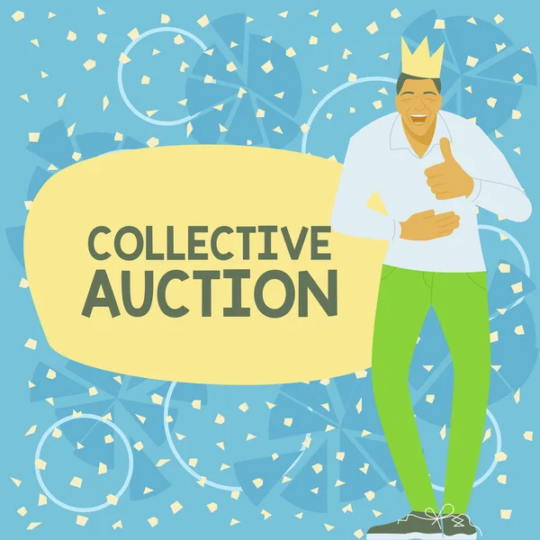 Colective Auction 표시하는 비즈니스 아이디어 변수에 — 스톡 사진