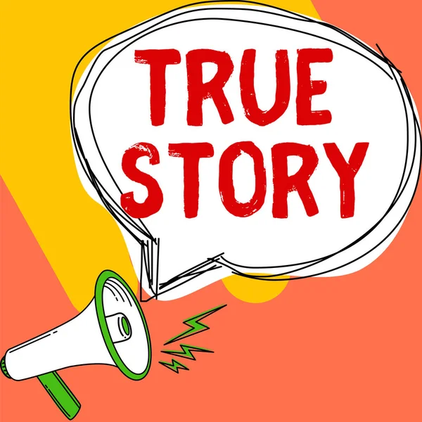 Testo Mano True Story Business Concept Esperienze Quotidiane Individuo Tutta — Foto Stock
