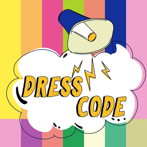 Legenda Conceitual Dress Code Visão Geral Negócio Uma Maneira Aceita — Fotografia de Stock