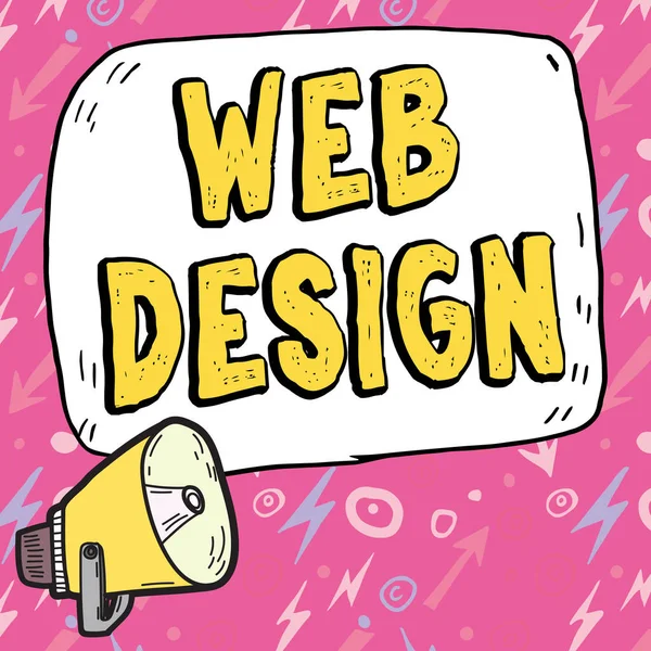 Inspirace Ukazující Znamení Web Design Business Přístup Který Zodpovědný Výrobu — Stock fotografie