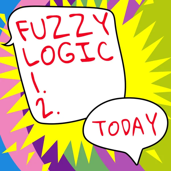 Podepsat Zobrazení Fuzzy Logic Internet Concept Systém Kterém Může Být — Stock fotografie