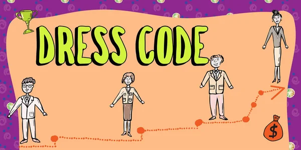Εννοιολογική Λεζάντα Dress Code Internet Concept Ένας Αποδεκτός Τρόπος Ένδυσης — Φωτογραφία Αρχείου