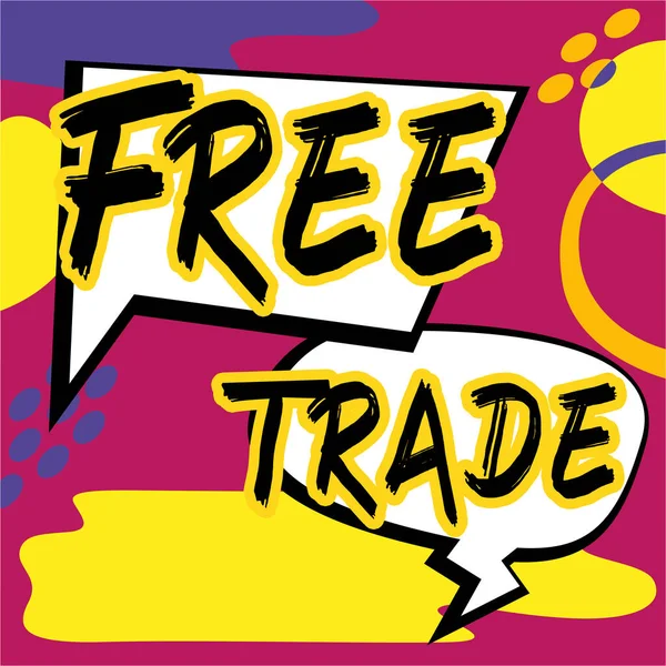 概念标题自由贸易 用你自己的条件和手段进行买卖的能力 — 图库照片