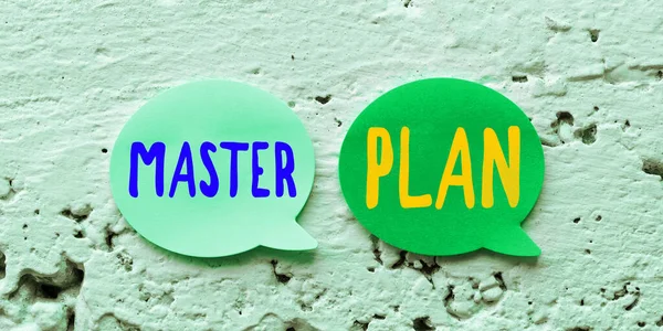 Menulis Teks Master Plan Word Written Dynamic Long Term Planning — Stok Foto