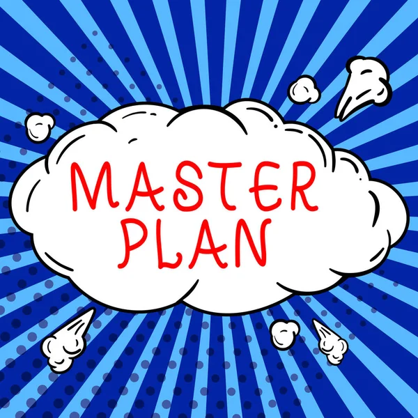 Testo Ispiratore Master Plan Concetto Che Significa Documento Dinamico Pianificazione — Foto Stock