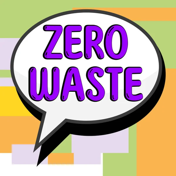 Texto Que Muestra Inspiración Zero Waste Responsabilidad Industrial Las Fotos —  Fotos de Stock