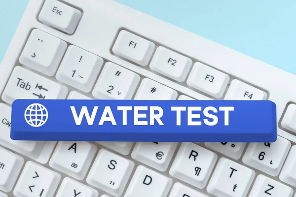 Handschrift Tekst Water Test Conceptuele Foto Bemonstering Van Verschillende Vloeibare — Stockfoto