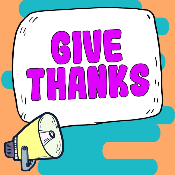 Tekst Bijschrift Presenteren Geef Dank Internet Concept Uitdrukkelijke Dankbaarheid Toon — Stockfoto