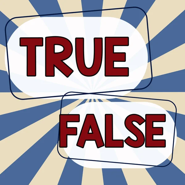 Textzeichen Mit True False Geschäftskonzept Ein Test Der Aus Einer — Stockfoto