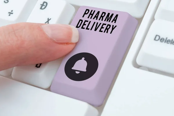 Handwriting Text Pharma Delivery Business Showcase Getting Your Prescriptions Mailed — Stock Photo, Image