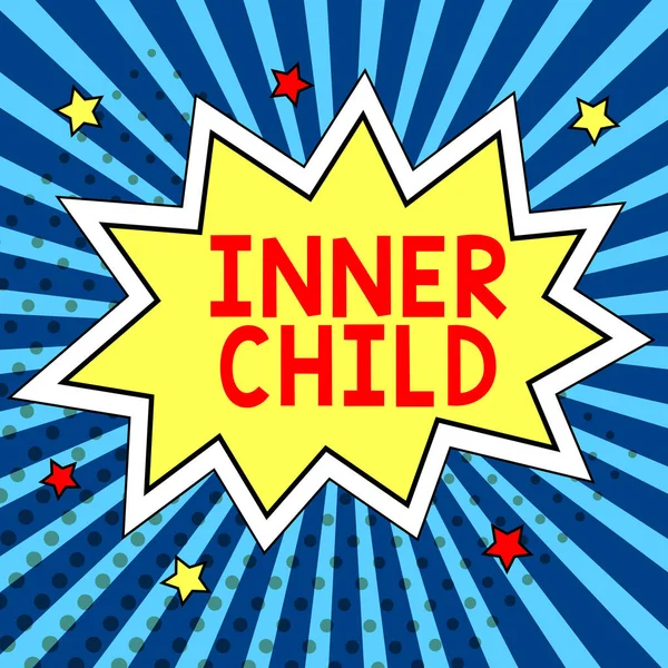 Zeichen Für Das Innere Kind Wort Für Den Kindlichen Meist — Stockfoto