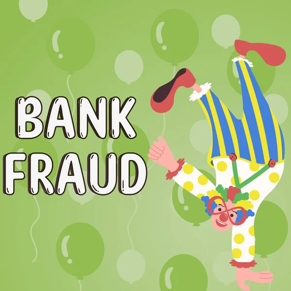 Scrittura Visualizzazione Del Testo Bank Fraud Business Panoramica Intenzionale Perversione — Foto Stock
