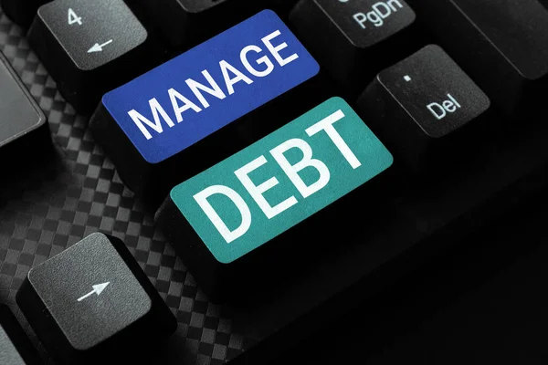Inspiration Showing Sign Manage Debt Business Idea Unofficial Agreement Unsecured — Stock Photo, Image