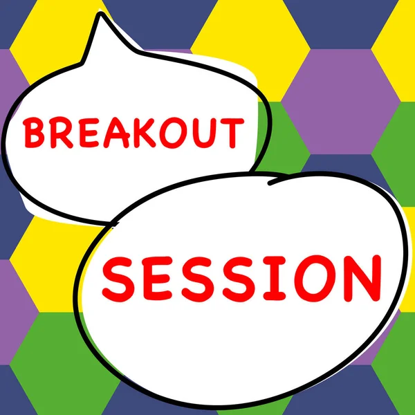 Prezentace Titulků Breakout Session Business Showcase Workshop Diskuze Nebo Prezentace — Stock fotografie
