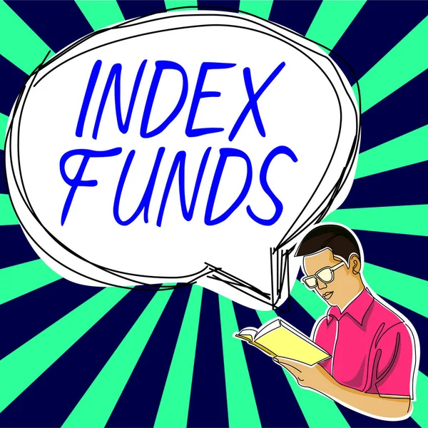 Индексные Фонды Word Mutual Fund Построенные Соответствии Акциями Рыночного Индекса — стоковое фото