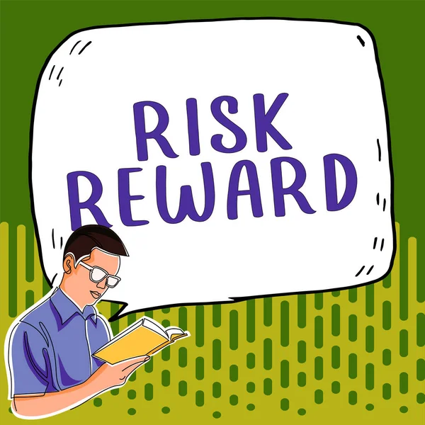 Conceptual Caption Risk Reward Conceptual Photo Assess Profit Potential Trade — Stock fotografie