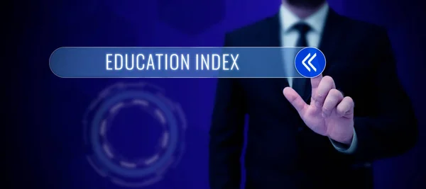 Bildung Index Wort Für Das Ziel Die Lernbedürfnisse Aller Kinder — Stockfoto