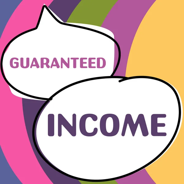 텍스트 Guaranteed Income 부동산 임대료 에서의 에서의 — 스톡 사진