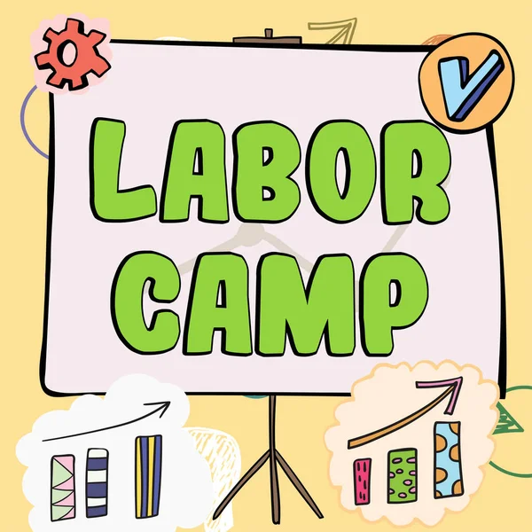 Tekst Met Inspiratie Labor Camp Business Overview Een Strafkolonie Waar — Stockfoto