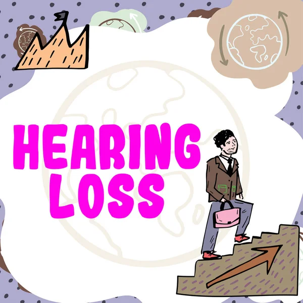 Zaznamenávání Ztráty Sluchu Obchodní Přístup Částečná Nebo Naprostá Neschopnost Poslouchat — Stock fotografie