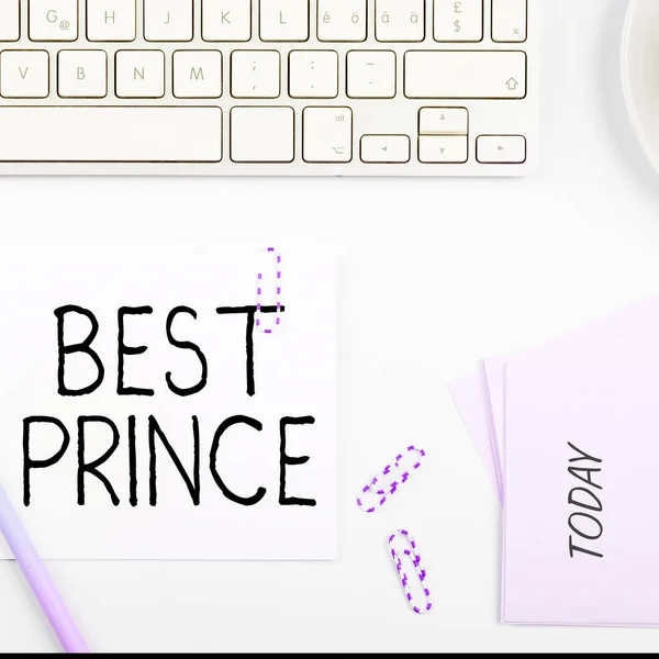 Título Conceptual Best Prince Internet Concept Male Royal Ruler Small — Foto de Stock
