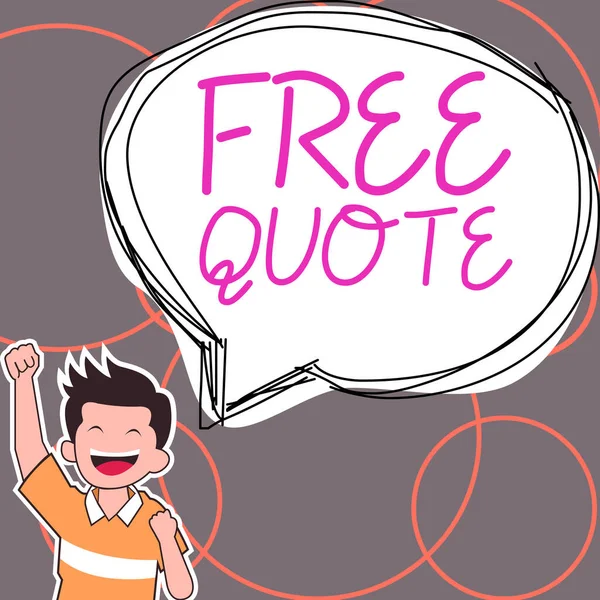Inspiration Showing Sign Free Quote Business Showcase Μια Σύντομη Φράση — Φωτογραφία Αρχείου