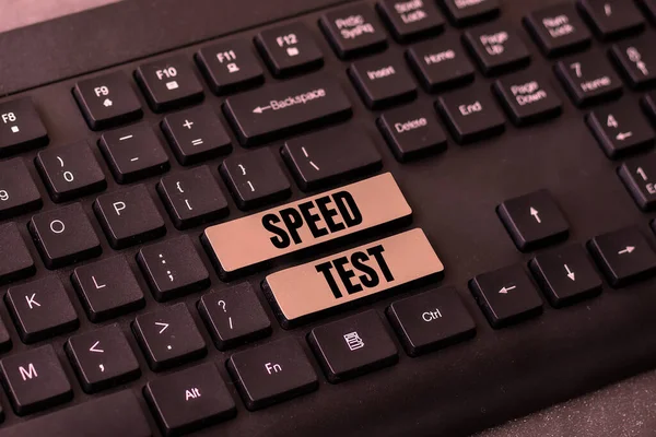 Inspiration showing sign Speed Test, Business approach psychological test for the maximum speed of performing a task
