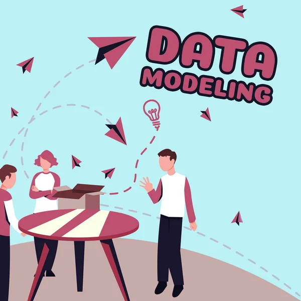 Text Som Visar Inspiration Datamodellering Internet Konceptprocess För Överföring Data — Stockfoto