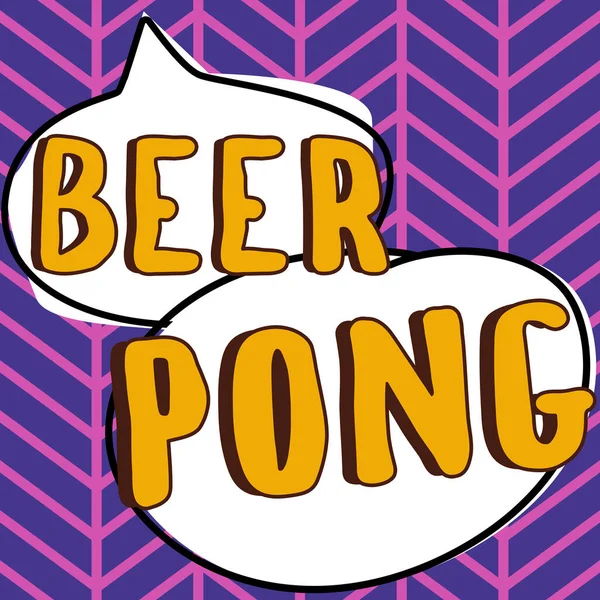 Konceptvisning Beer Pong Business Koncept Ett Spel Med Uppsättning Innehållande — Stockfoto