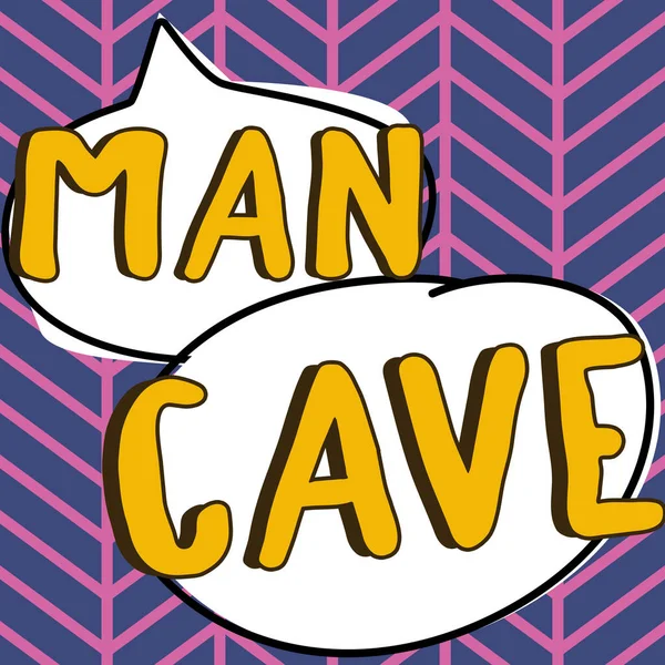 Handschrift Man Cave Business Showcase Een Kamer Ruimte Gebied Van — Stockfoto
