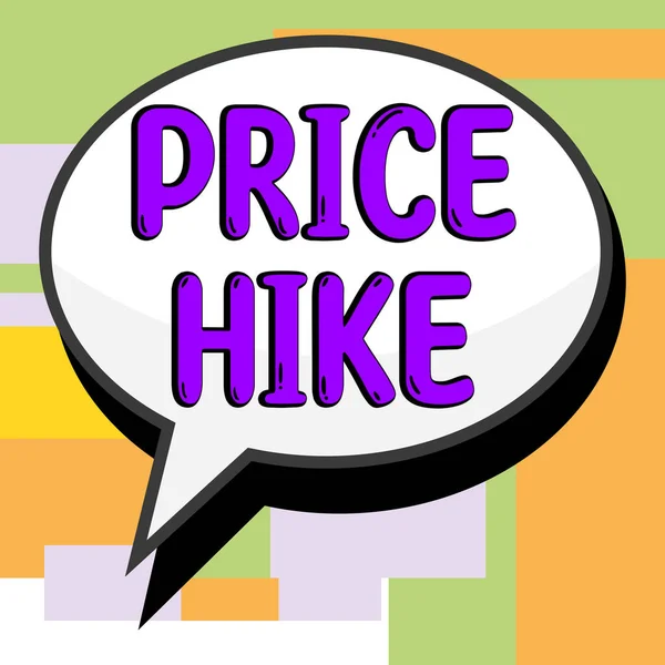 Text Bildtext Presenterar Price Hike Affärsidé Summan Värden Som Kunden — Stockfoto