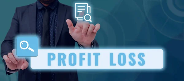 Legenda Conceitual Profit Loss Business Mostra Retornos Financeiros Qualquer Empresa — Fotografia de Stock