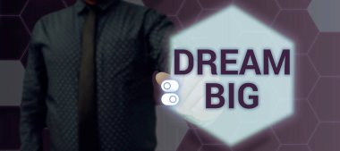 El yazısı işaretidir. Hayalini kur, iş genel değerlendirmesi. Ulaşmak istediğin yüksek değerli bir şey düşün.