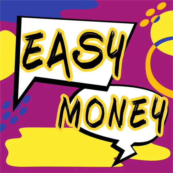Text Der Inspiration Zeigt Easy Money Business Overview Geld Das — Stockfoto