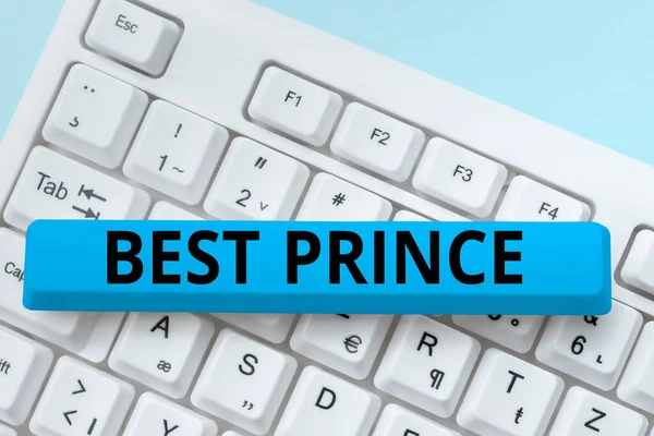 Segno Scrittura Mano Best Prince Business Idea Sovrano Reale Maschile — Foto Stock
