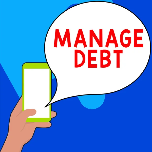 概念的キャプション債務の管理 事業アプローチは 返済のための無担保債権者との非公式の合意 — ストック写真