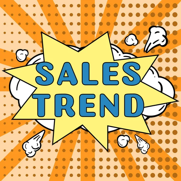 Tekst Met Inspiratie Sales Trend Conceptuele Foto Samengestelde Gegevens Van — Stockfoto