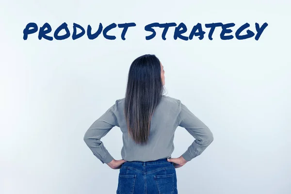 Zarejestruj Wyświetlanie Strategii Produktu Pomysł Biznes Długoterminowy Plan Rozwoju Udanej — Zdjęcie stockowe
