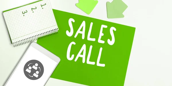 Conceptual Display Sales Call Word Written Phone Call Made Sales — Stock Photo, Image