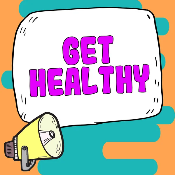 Handschrifttekst Get Healthy Business Overview Bezit Geniet Van Een Goede — Stockfoto