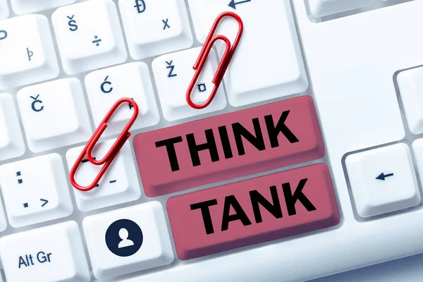 Концептуальний Підпис Think Tank Концептуальне Фото Мислення Інноваційних Цінних Рішень — стокове фото