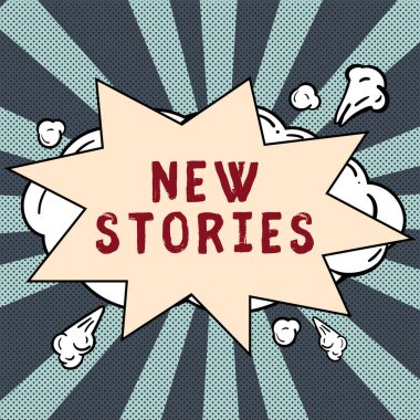 Yeni Hikayeleri sunan metin başlığı, İş Vitrini hayali ya da gerçek insanlar ve eğlence için anlatılan olaylar