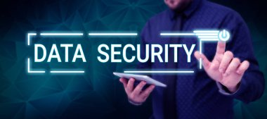 Veri Güvenliği, İş Vitrini Gizlilik Diski Şifreleme Yedekleme Parola Kalkanlarını gösteren metin işareti