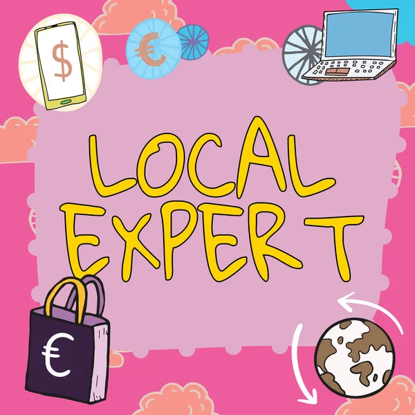 Konzeptionelle Bildunterschrift Local Expert Business Overview Bietet Expertise Und Unterstützung — Stockfoto