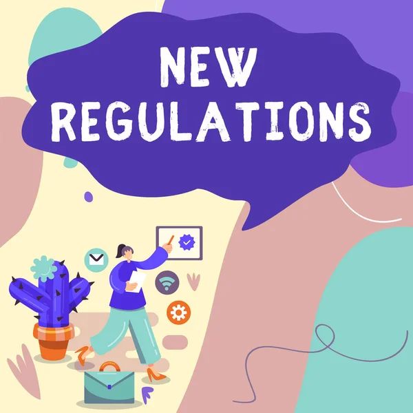 Konzeptionelle Bildunterschrift Neue Vorschriften Konzept Regulierung Der Normalerweise Von Regeln — Stockfoto