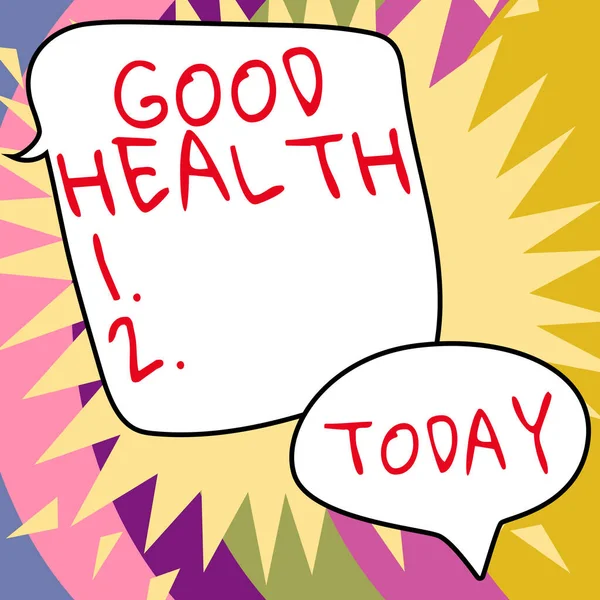 Handschrifttekst Good Health Woord Voor Staat Van Kracht Vrij Van — Stockfoto