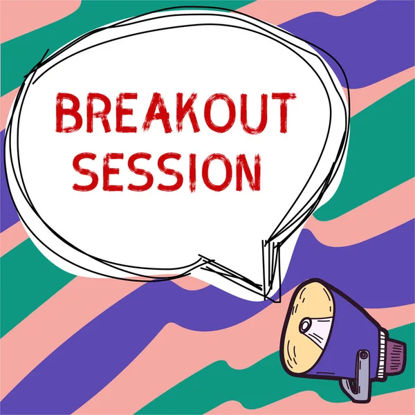 Koncepční Přehlídka Breakout Session Internet Koncepční Workshop Diskuze Nebo Prezentace — Stock fotografie