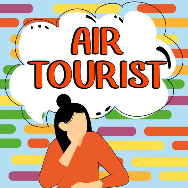 Légende Conceptuelle Air Tourist Processus Approche Affaires Aller Endroit Autre — Photo